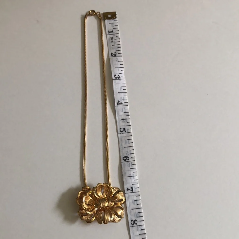 Frostner vintage 12kt gf flower snake chain choker - Picture 8 of 10